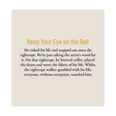Silk Scarf - Keep Your Eye On The Ball (90 x 90 cm)