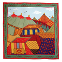 Silk Scarf - A Little Siesta Before Fiesta (90 x 90 cm)
